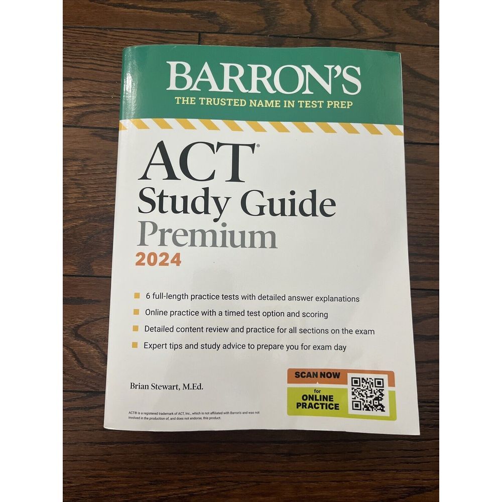ACT Study Guide Premium,‎ 2024: 6 Practice Tests + Comprehensive Review + Online